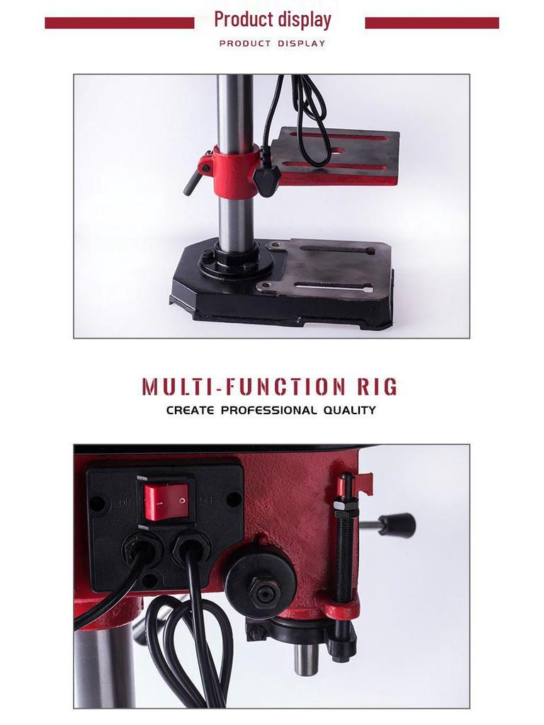 Hengxin 13mm 5-Speed Bench Drill, 350W Copper Motor for Stainless Steel Drilling