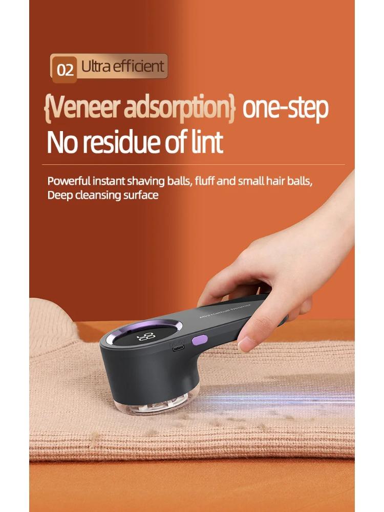 Clothing Hair Dehairing Device LED Portable Digital Electric Particle Hair Dehairing Device USB Rechargeable Felting Removal Dev