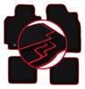 Velour Floor Mats with Red Edge For: Toyota RAV4 II 3-door Pre-facelift (2000-2003)