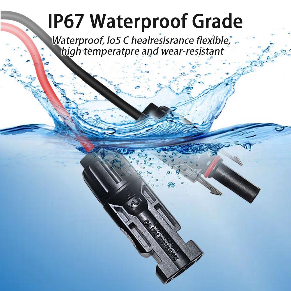 0.6M/3M 12AWG XT60 Adapter To Solar Connector Extension Cable Connection Wire for Battery Charging Solar Generator Power Station