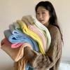 Mohair Women Men Scarf Winter New Girls Female Solid Color Warm Long Scarves Soft Coarse Braid Tassel Shawl Simple Wrap Shawls