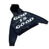 Unisex Street Style Letter Patch Embroidered Zipper Hoodie