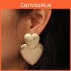 Heartshaped Earrings Metal For Women Fashion Geometric Design Wedding Gift