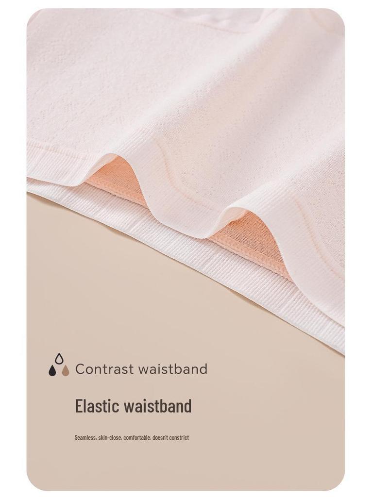 10A Seamless Women's Pure Cotton Antibacterial Plus Size Briefs with Extended Crotch & Breathable Design