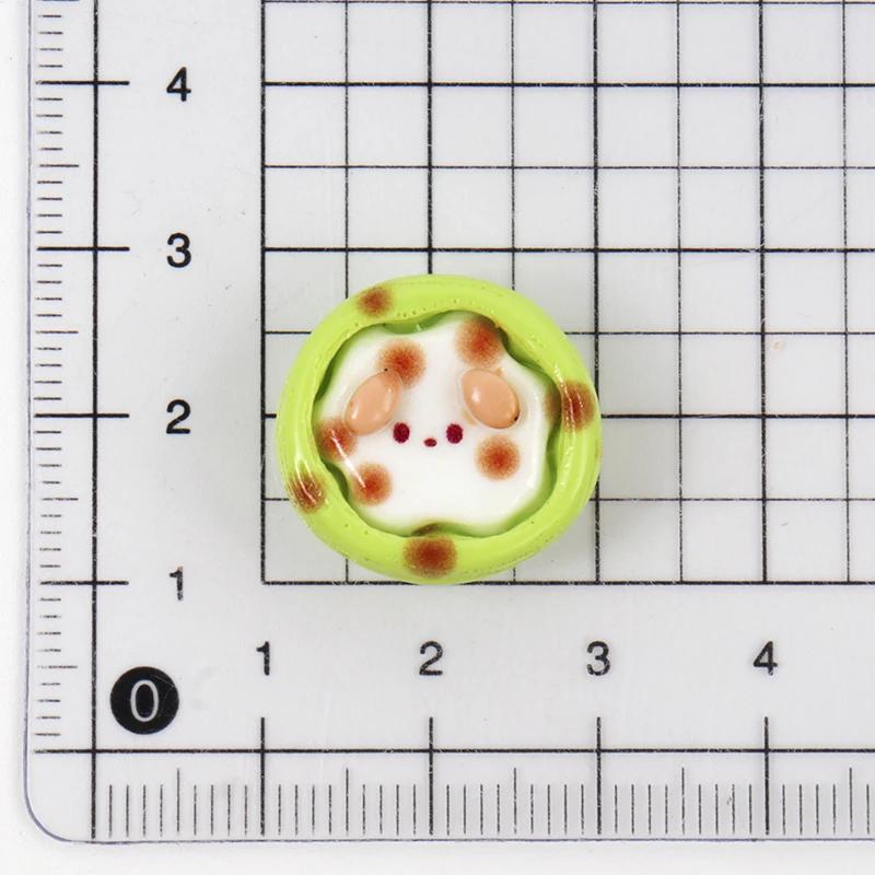 10/100PC Resin Egg Tart DIY 3D Fake Food Miniatures Figurine Craft Flatback Dollhouse Decoration Scrapbook Keychain Accessories