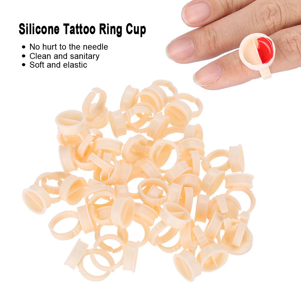 100Pcs Eyebrow Tattoo   Cup Microblading Pigment Glue Holder L