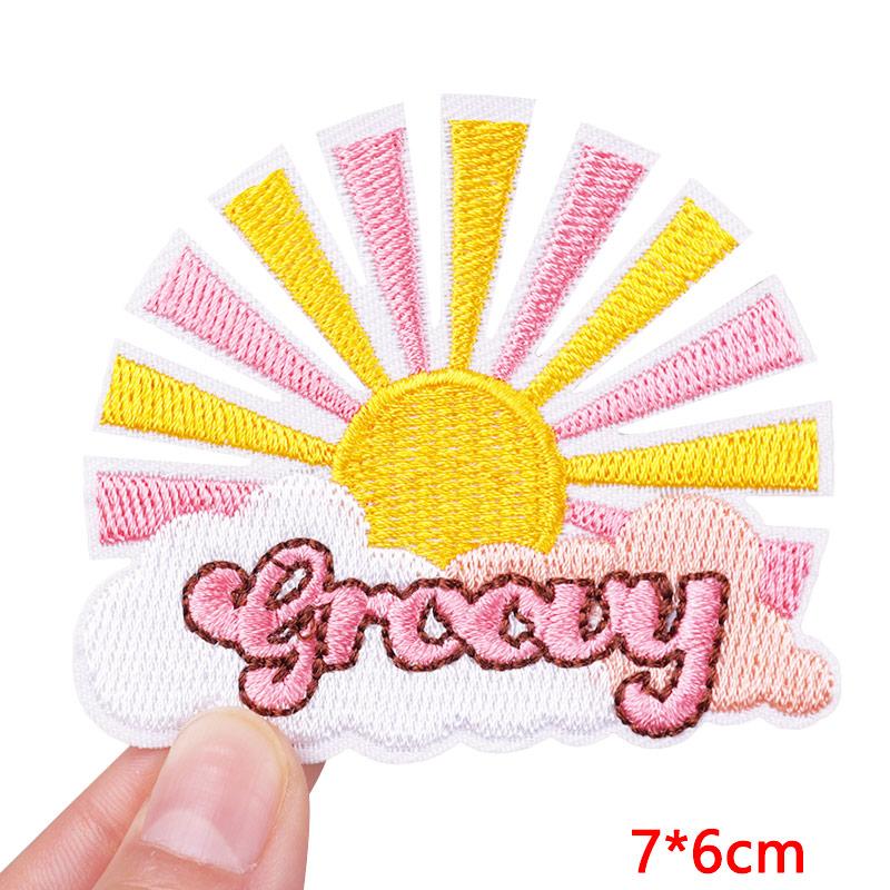 Embroidery Patch Diy Cartoon Patch Iron On Patches For Clothing Letter Embroidered Patches For Jackets Ironing /Sew Applique