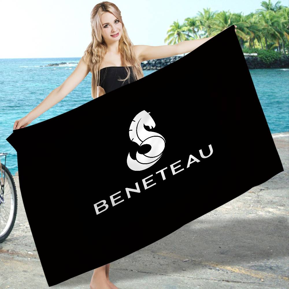 B-BENETEAU Logo Serviette de Plage Natation Anime Douce Absorbante Gant de Toilette Cadeaux pour Enfants Voyage Camping Salle de Sport