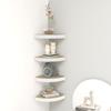 VidaXL Wall Corner Shelves 4 Pcs Oak and White 35x35x3.8 Cm MDF