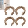 4pcs Jute Curtain Tiebacks Curtain Rope Lightweight Decorative Curtain Holdbacks for Cottages Sunroo