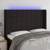 VidaXL LED Headboard Bedroom Furniture Double Bed Accessory Head of Bed Frame Interior Black 3124048