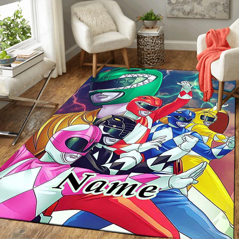 Custom 1Pc Power Rangers Teamup Rug Office Carpet Indoor Outdoor Entrance Doormat Nonslip Soft And Comfortable Living Room D2915221