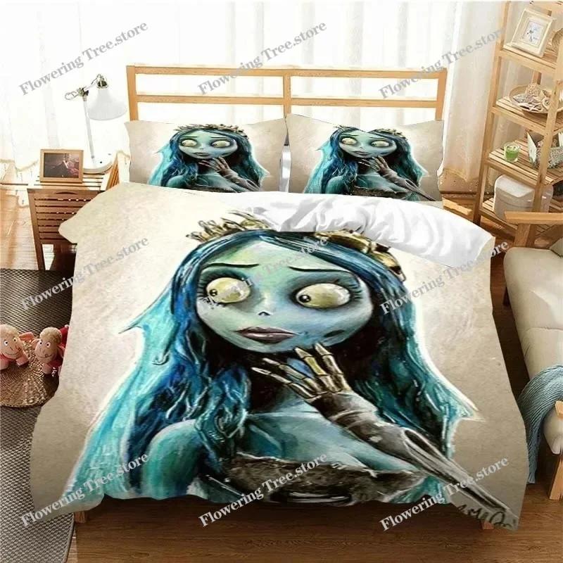 Love Animated Film Corpse Bride Bedding Set Singletwin King Duvet Cover Home Bedroom Decor Bedspread Pillow Cover