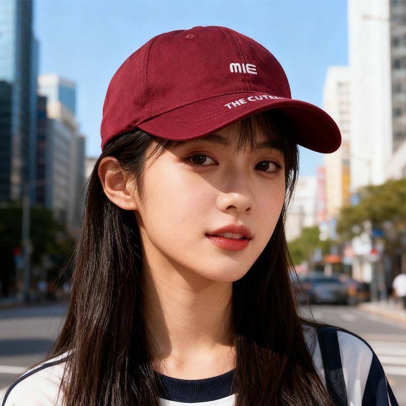 Cotton Baseball Cap With Embroidered Letters Sun Protection For Casual Men