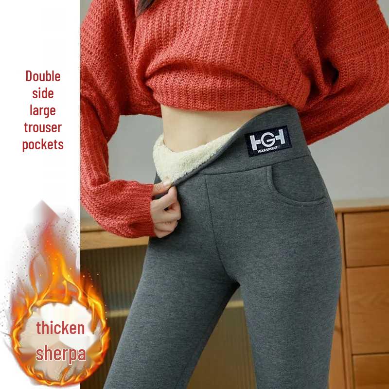 [500g] Thickened Plus Velvet Women's Leggings (Autumn/Winter), Warm Cotton, Cold-Resistant, Slim Fit for Middle-Aged & Elderly.