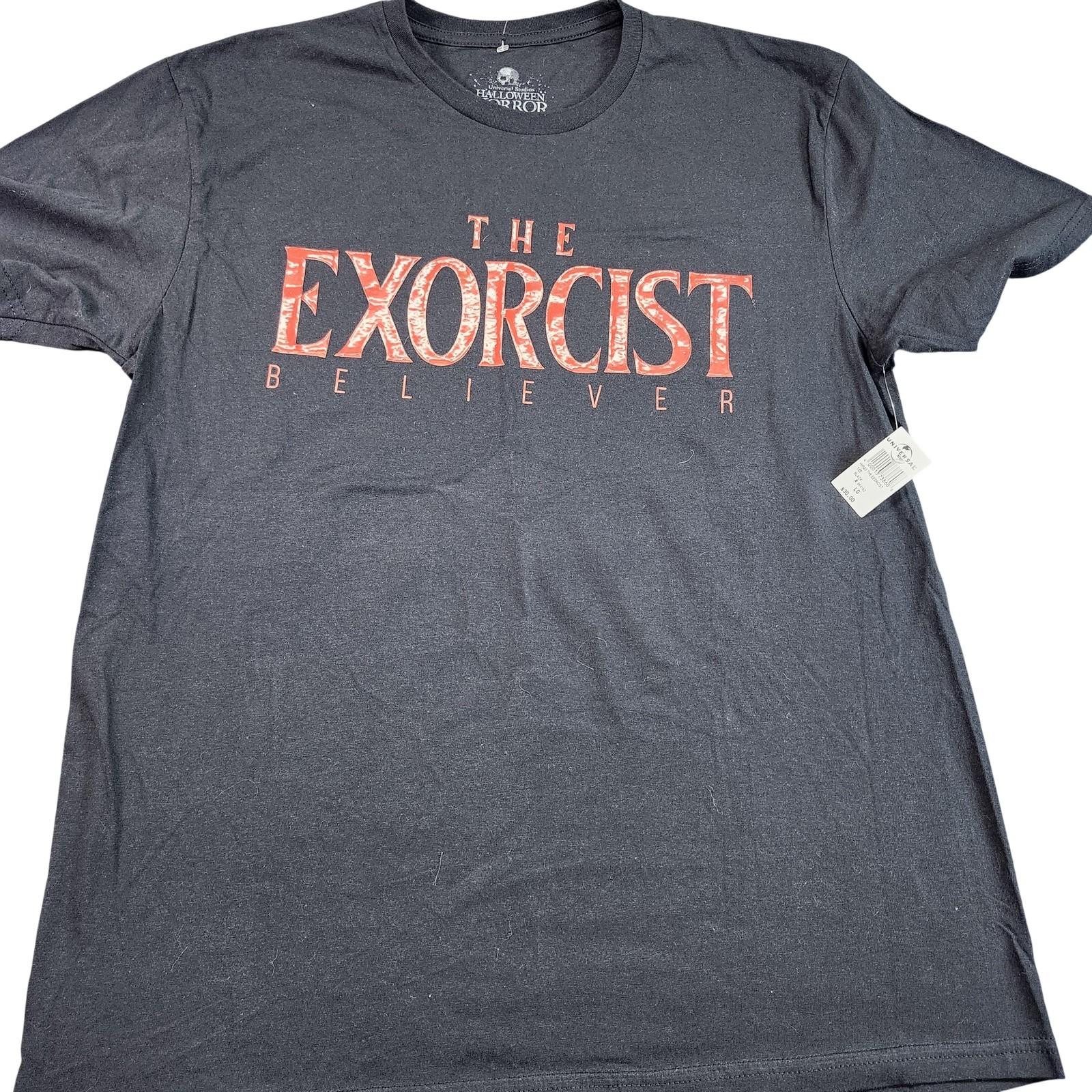 Universal Studios Shirt Mens Large Black Exorcist Believer Graphic Tee HHN 2023 Unisex T-Shirt XXL