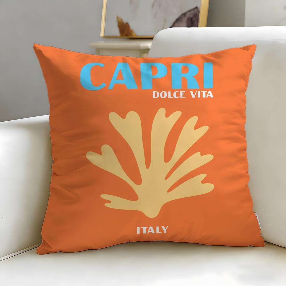 classic theme Travel Vacation Series Cushion Cover Soft  EasyWash Pillow Case  Versatile for Couch Bed Travel and Office