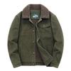 Autumn and winter piled thickened cotton-padded lamb wool jacket men's casual tooling cotton-padded vintage corduroy jacket