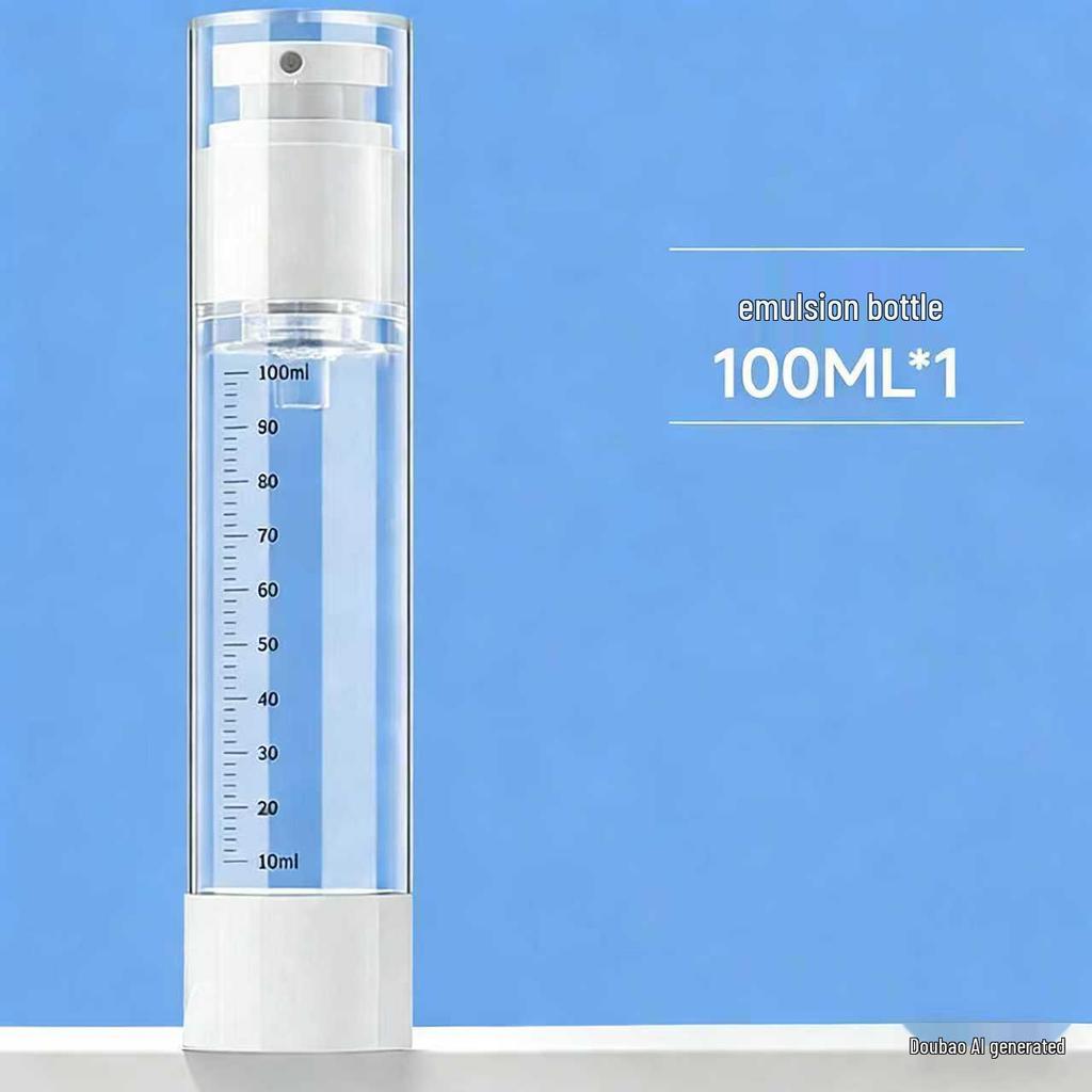 Portable Cosmetic Refill Bottles: 15ml, 30ml, 50ml Vacuum Press with Scale for Lotion and Spray