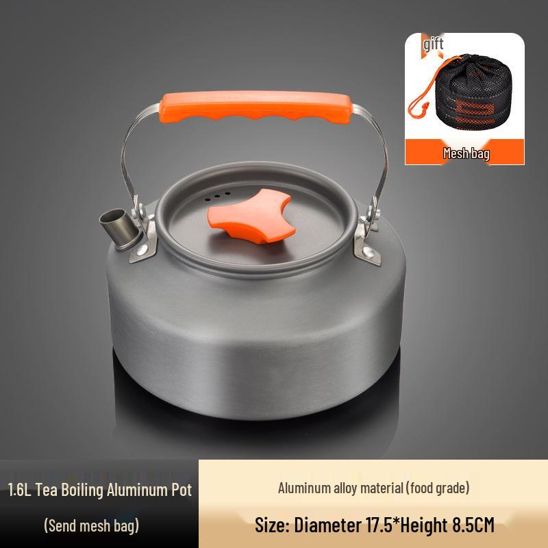 

Портативный набор походной посуды для кемпинга: Складные кастрюли и чайник из алюминиевого сплава