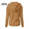 Casual Warm Jacket Women Full Zip Fleece Hoodie Solid Color Hooded for Coat with Pockets Fall Winter Loose Fit Daily Wear