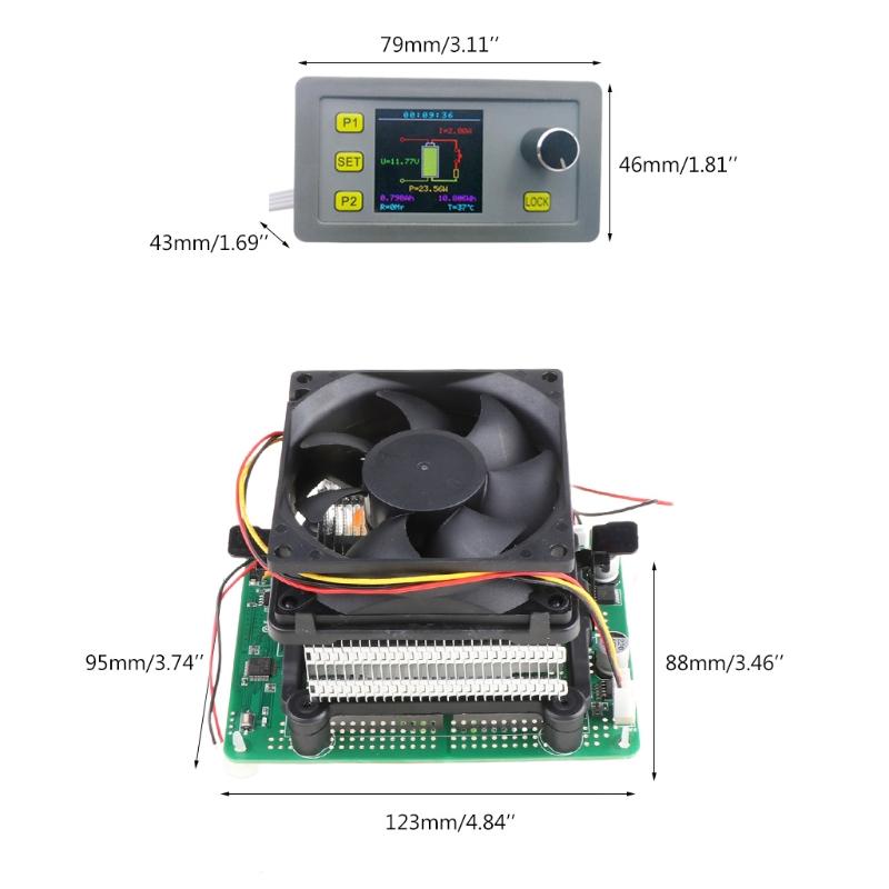 Upgraded 150W Constant Current Electronic Load Board Battery Discharge Capacity Tester Module fitting for Industrial