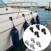 Corda de Cabide de Nylon Preto Gancho Resistente a UV Clipes de Para-lama Clipes de Para-choque de Barco Barcos Pontão