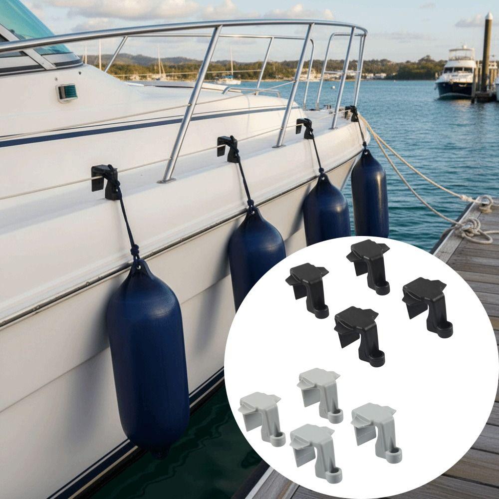 Corda de Cabide de Nylon Preto Gancho Resistente a UV Clipes de Para-lama Clipes de Para-choque de Barco Barcos Pontão