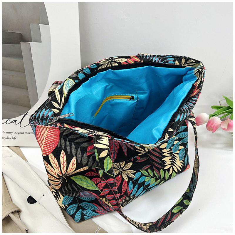 2025 Nouă Modă Stil Etnic Chinezesc Geantă de Umăr pentru Femei Geantă Tote din Pânză de Înaltă Calitate Doamnelor Capacitate Mare Simplă Imprimată Versatilă Clutch Genți de Mână