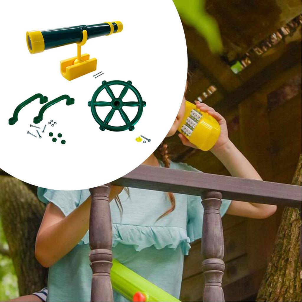 Kids Playground Accessories Set Attachments Easy To Install with Steering Wheel Lightweight