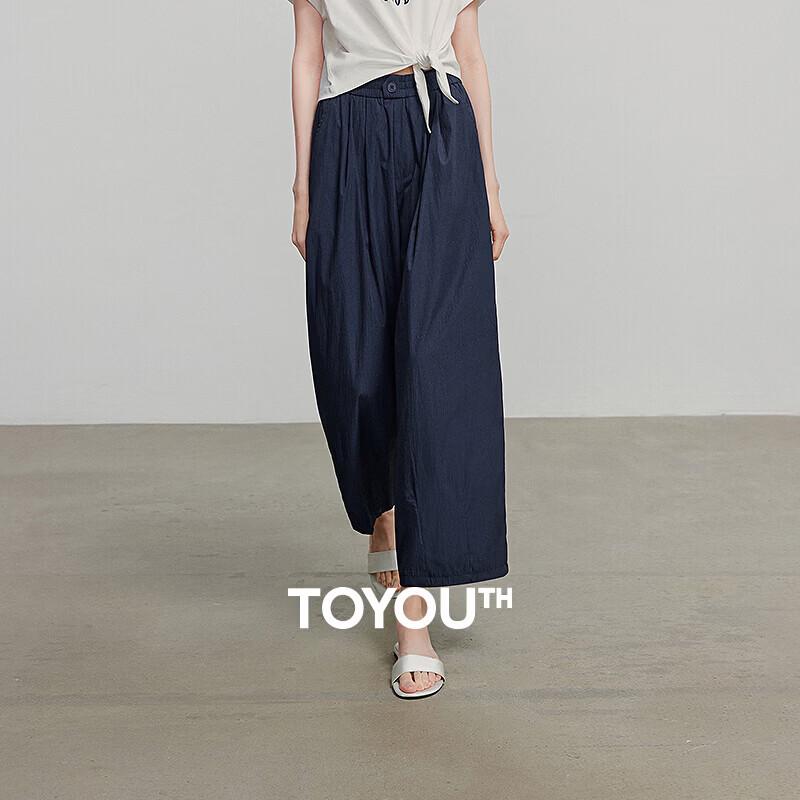 Chuyu Women s Loose Pleated Casual Cropped Pants L