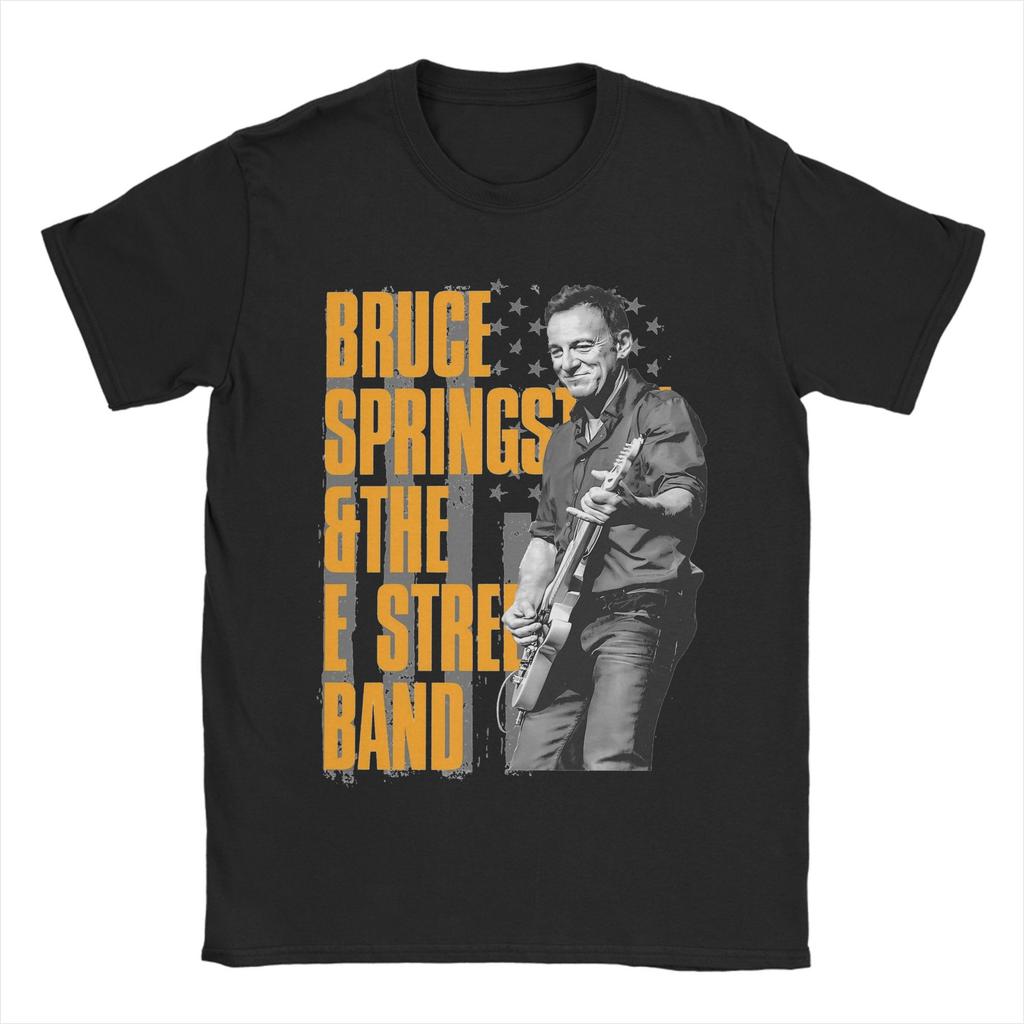 Men T-Shirt Bruce Springsteens Amazing 100% Cotton Tees Short Sleeve  T Shirts Round Collar Clothing 4XL 5XL 6XL