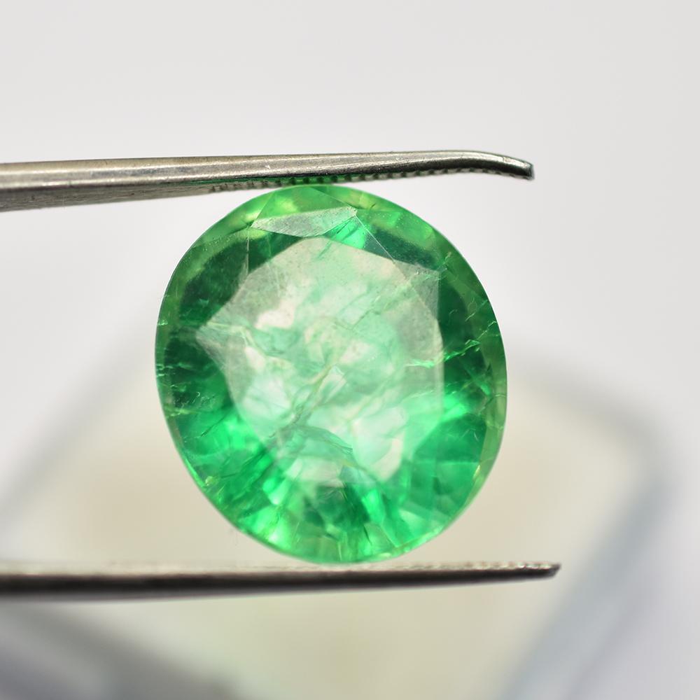 Natural Green Emerald Loose Gemstone 16x14mm Oval Shape for Collection for Jewelry Making and Crafts
