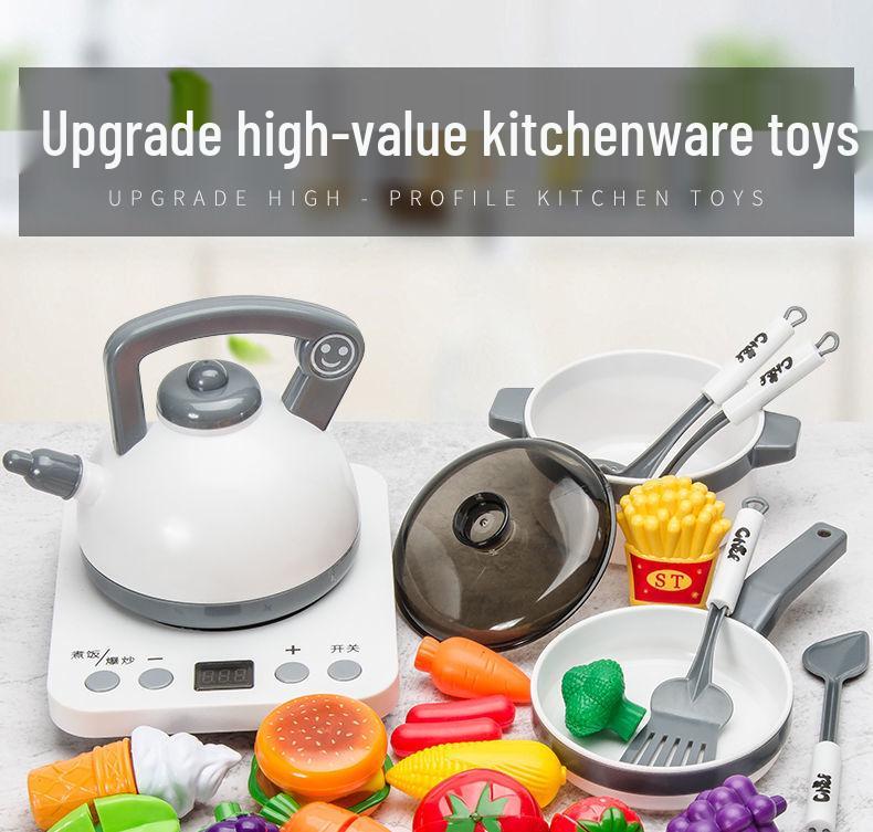 Junior Dollhouse Kitchen Toys: Cuttable Fruits & Vegetables for Kids' Fun