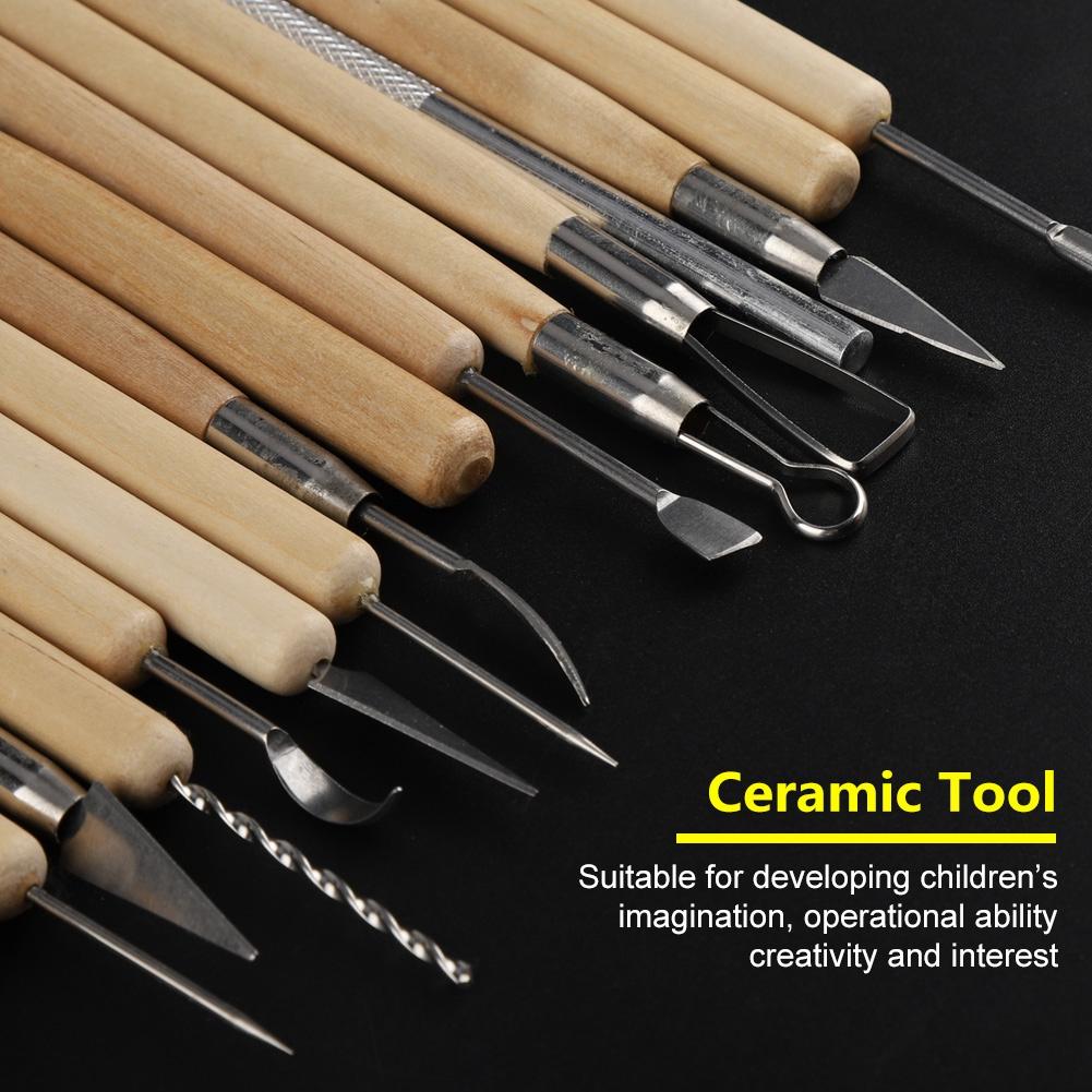 Set di 42 Pezzi di Strumenti per Artigianato in Ceramica e Argilla, Kit Combinato di Strumenti per Modellare, Intagliare e Scultura