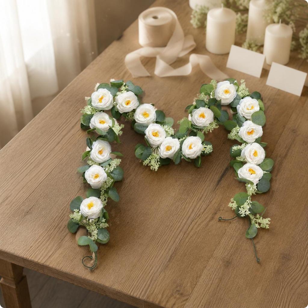 Artificial Flower Vine Sturdy Artificial Flower Garland Silk Flower Vine Fade Resistant Home Decor DIY Friendly for Party