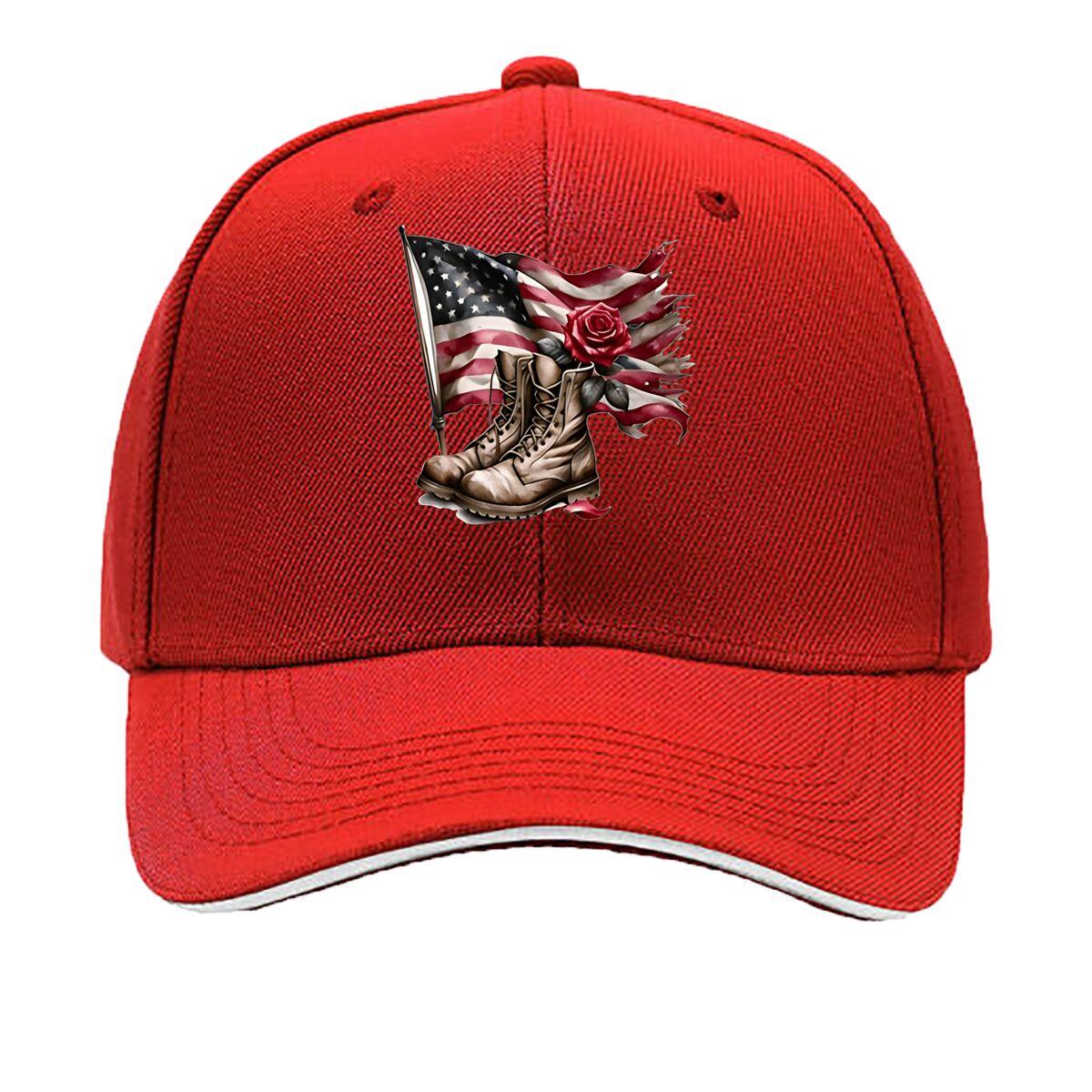 Memorial Day Printed Baseball Cap Style Sandwich Baseball Cap One Size