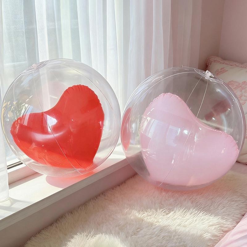 Love Heart PVC Balloons 13.38Inch Valentine's Day Heart Balloons for Anniversary Celebration Wedding Birthday Decoration