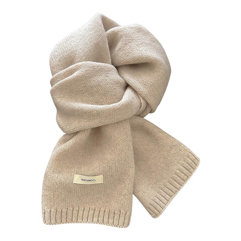 18-color scarf women's winter high-end soft waxy season warm thickened knitted wool couple scarf Korean