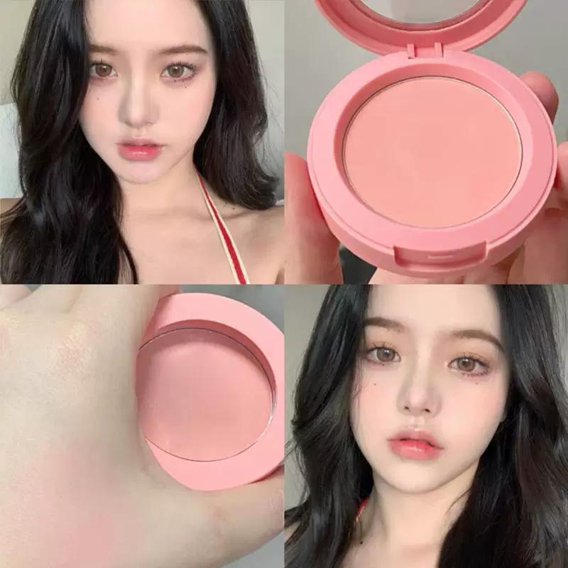 Super Niche Light Blush! Low Saturation Versatile Gray Pink Soft Mist Be02 Matte Contouring Color Gentle for Female Students