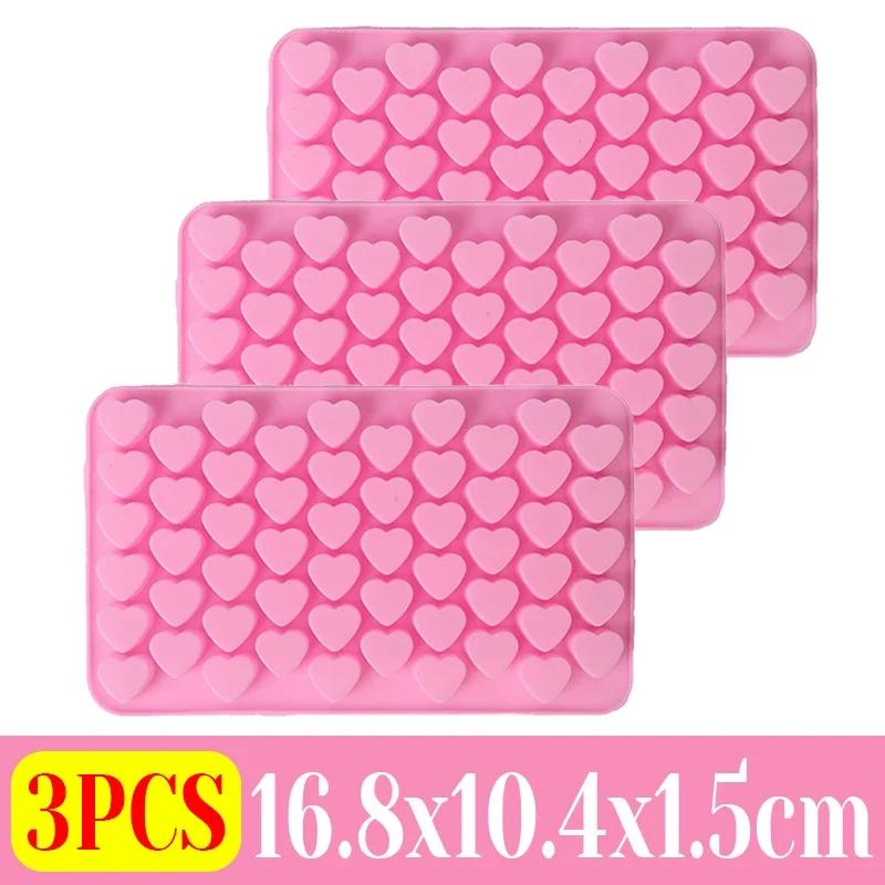 3D Heart Shape Silicone Candle Mold Kitchen Food Grade Mini Love Ice Tray Candy Cake Chocolate DIY Baking Mould Party Decor Gift