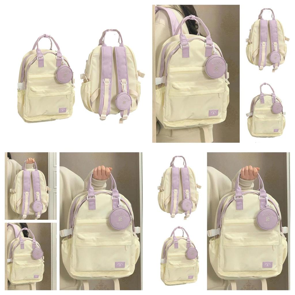 Trendy Unisex Canvas Backpack With Spacious Compartments And Zipper Closure