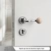 Bureau White Travertine Magnetic Silent Door Handle for Modern Luxury Bedrooms
