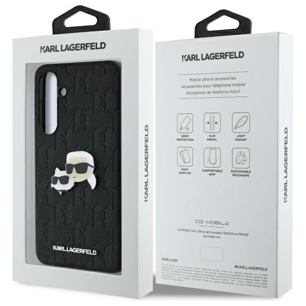 Karl Lagerfeld Klhcs24Fepgklkcpk Sam S24 Fe S721 Black Hardcase Monogram Karl&Chaoupette Head Pin