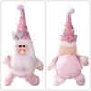 Christmas Simulated Snowman Elk Pink Series Hanging Xmas Ornaments Glitter Home Party Sequin Doll Pendant 3 Styles