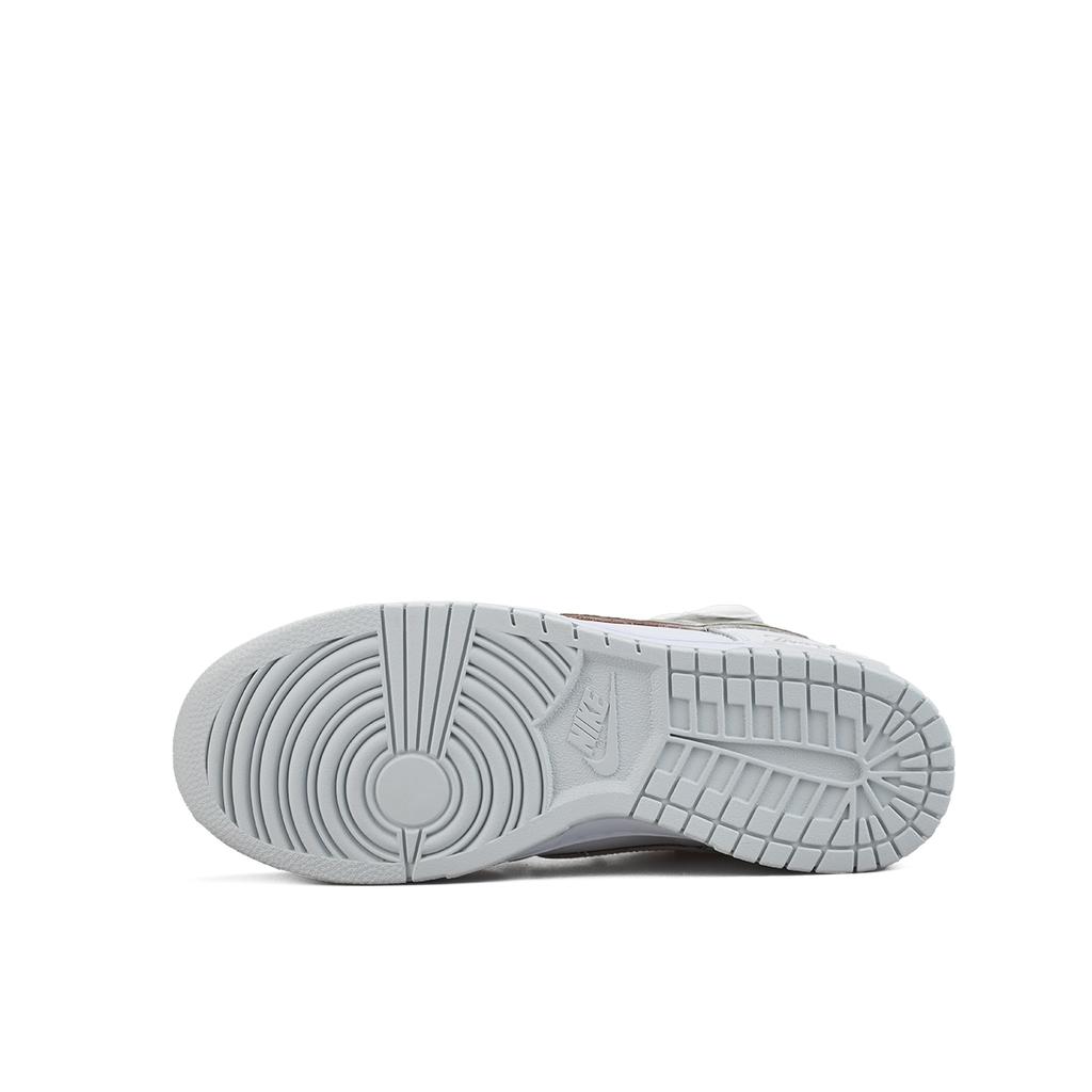 Nike Dunk LOW RETRO Leather Cushioning, Wear Resistant Low Top Skateboard Shoes Unisex White Silver HF0730-160(Team120-2)