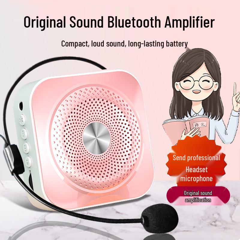 Rose Gold Mini Wireless Teacher Speaker with Waist-Hanging Tour Guide Function
