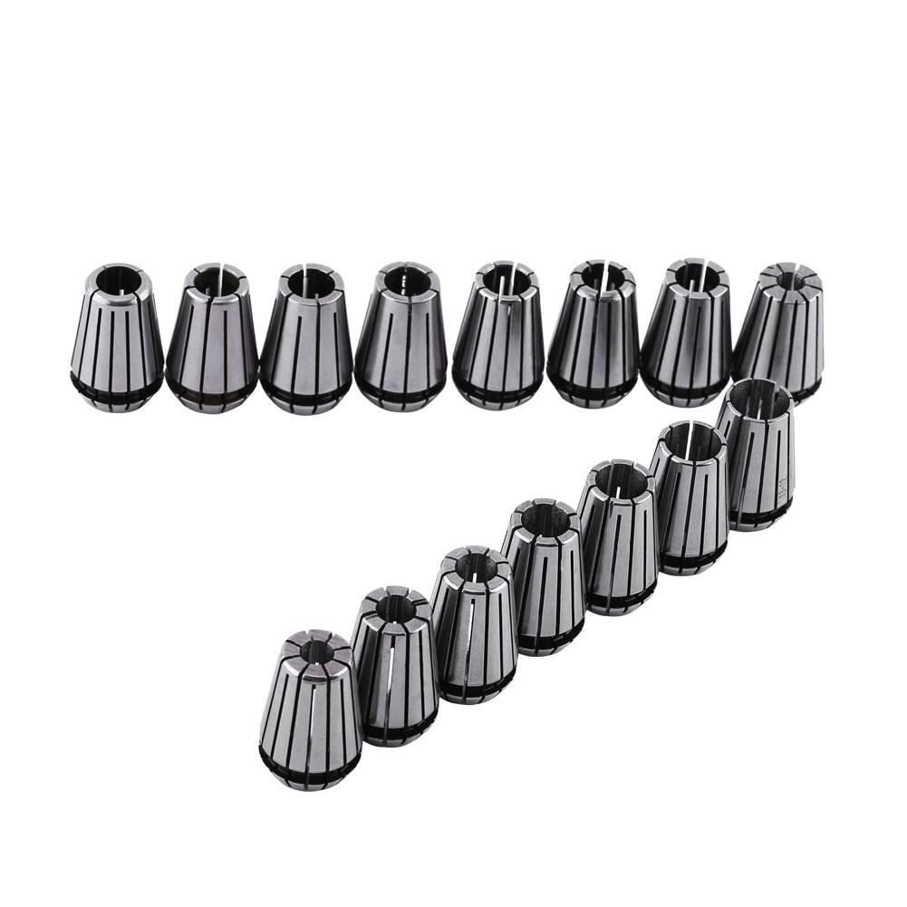 15Pcs ER20 Spring Collet Set for CNC Engraving Machine and Milling Lathe Tool 1‑13mm