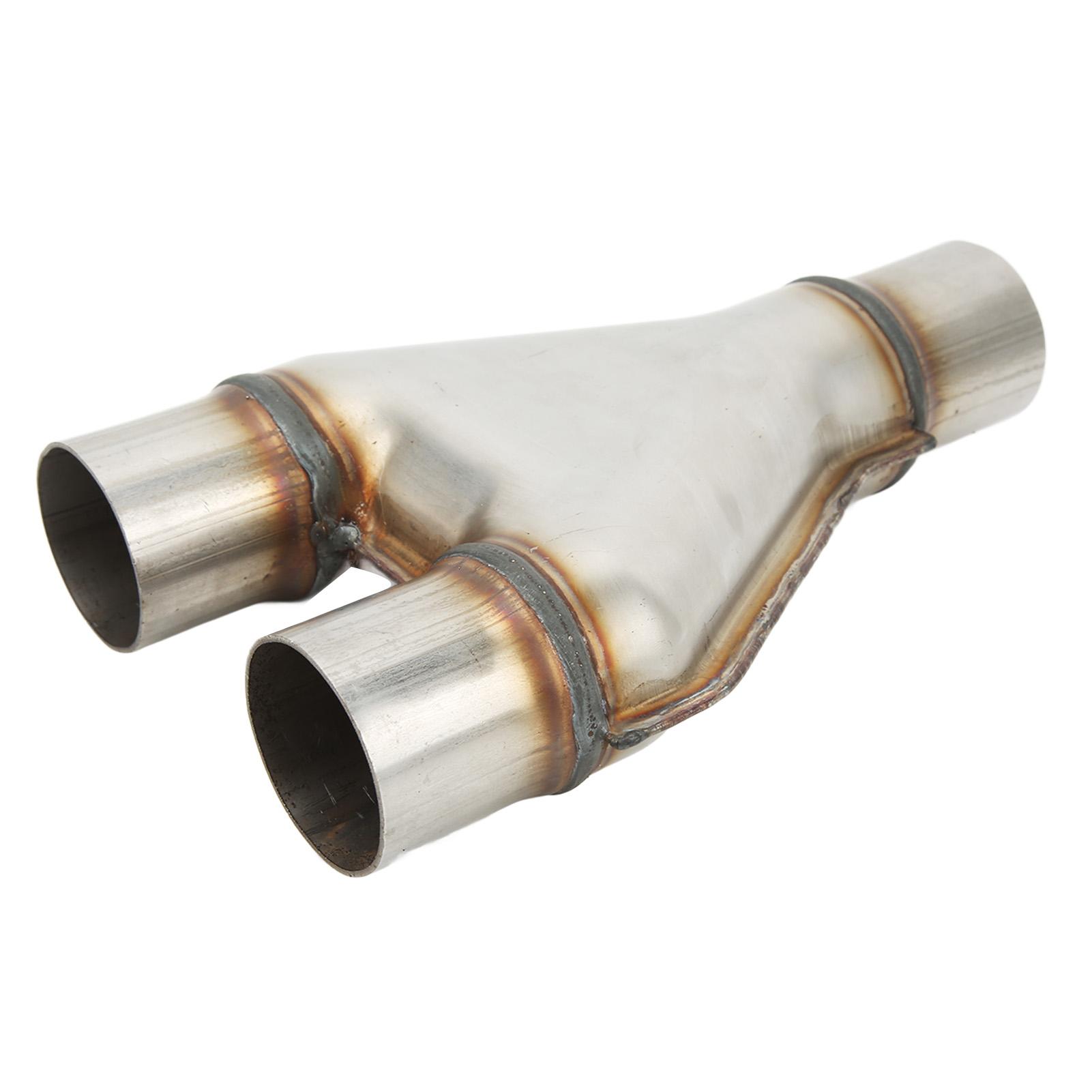 Car Exhaust Tail Throat Stainless Steel 1 to 2 Tight Fit Leakage Proof Dual Exhaust Tips