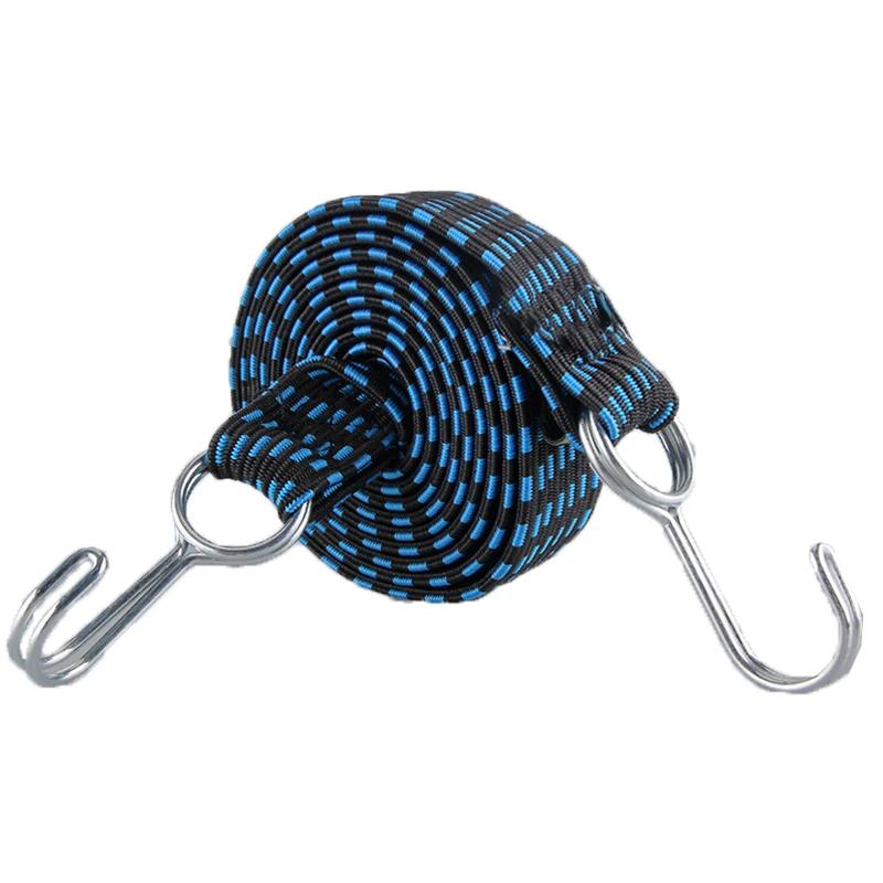 

Motorcycle Elastic Luggage Rope Cord Hook Motorbike Bundling Elastic Rubber Band Bike Rope Tie Car Luggage Roof Rack Fixed Strap синий